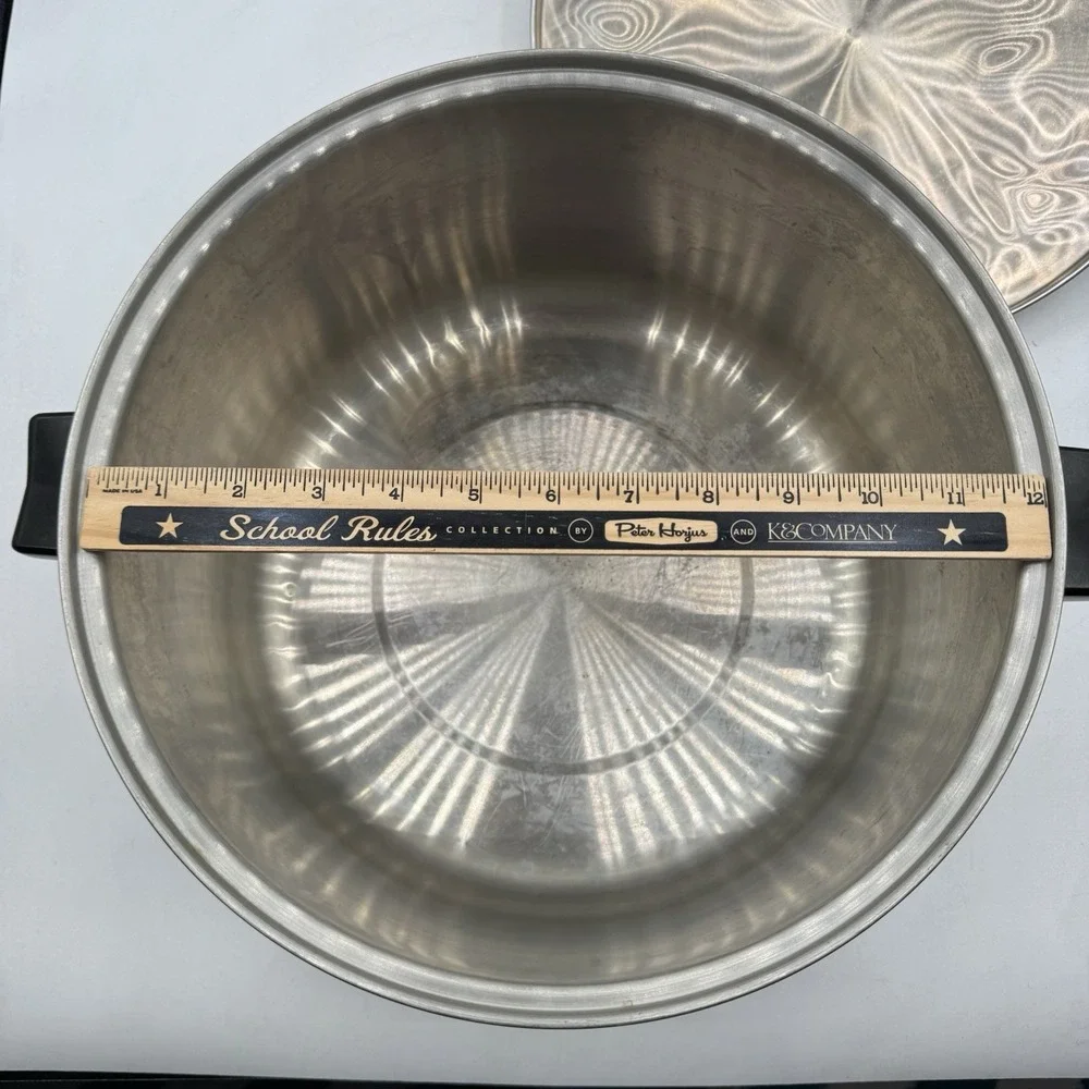 Vtg SEARS HEAT CORE Stainless Steel 10 Qt Stock Canning Pot WITH Lid USA Made